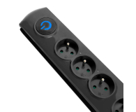 QOLTEC Listwa antyprzepięciowa - 4 gniazda, 1,5m, czarna 50104 - 488578 - zdjęcie 2